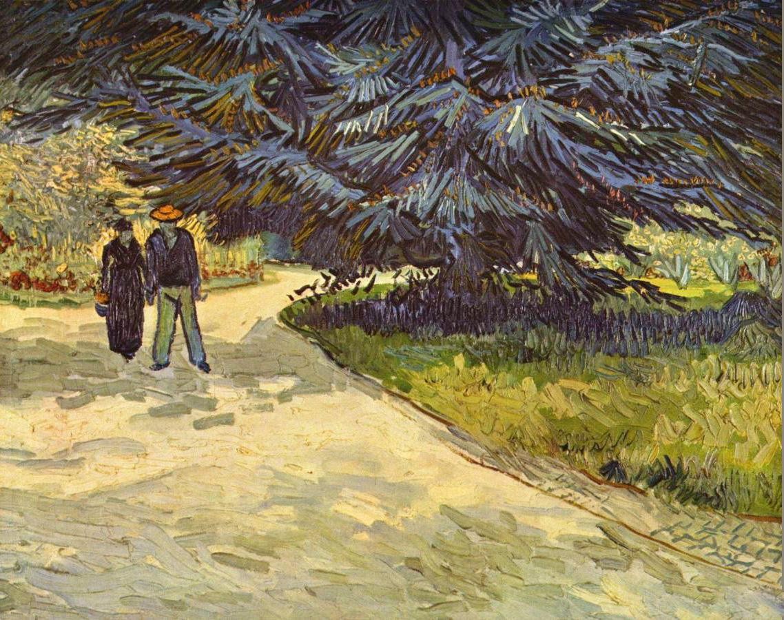 Vincent van Gogh Couple in the Park,Arles